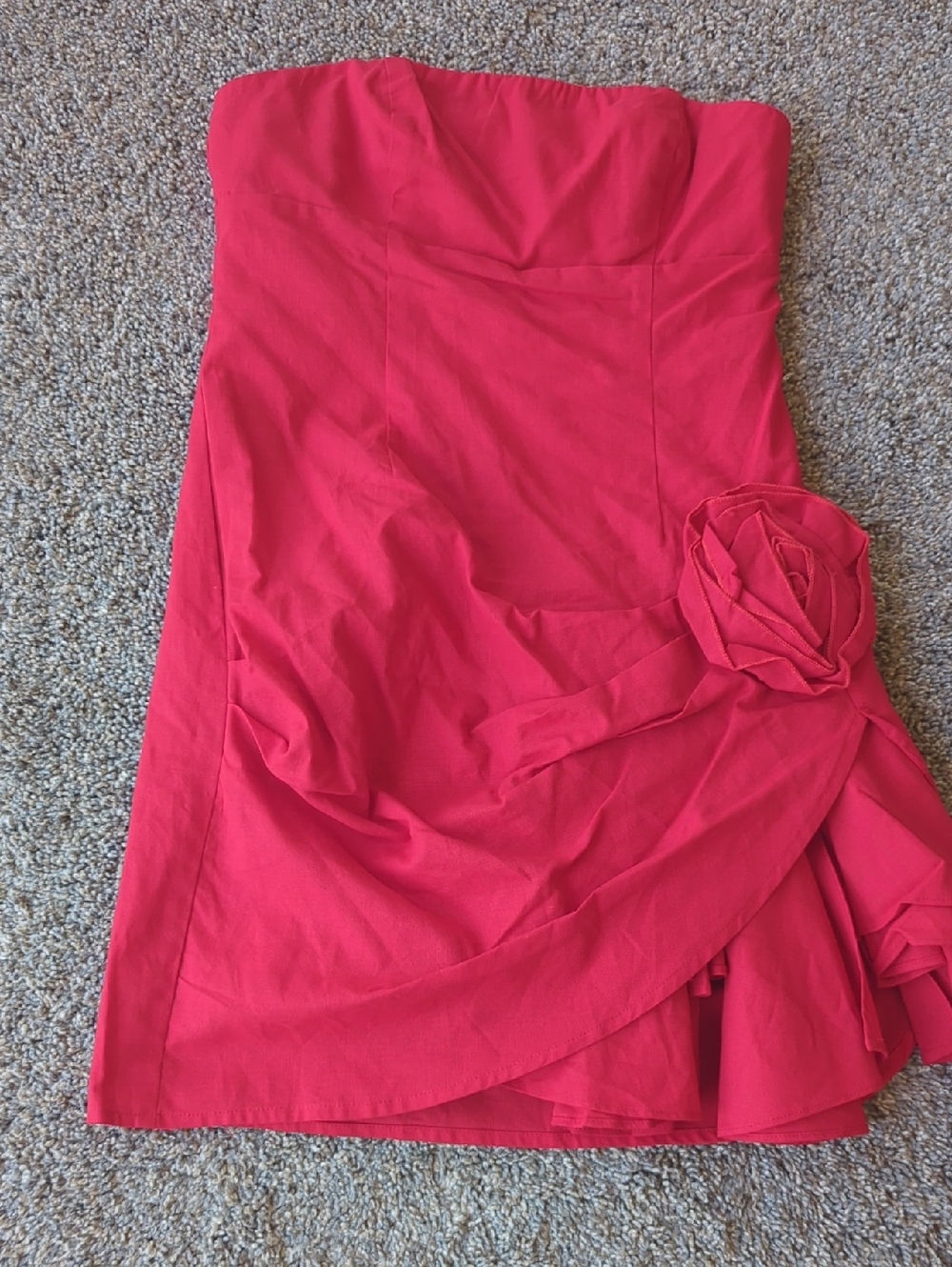 Lush Strapless Mini Dress - Red S